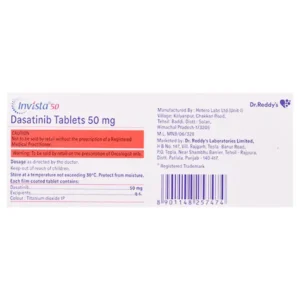 Invista (Dasatinib) available Delhi, Mumbai, Madras, Hyderabad, Bangalore India