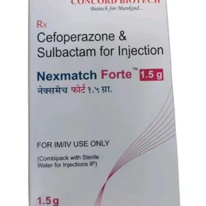 Nexmatch Forte (Cefoperazone, Sulbactam) Injection available Delhi, Mumbai, Madras, Hyderabad, Bangalore India