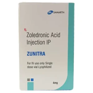 Zunitra (Zoledronic Acid) Injection available Delhi, Mumbai, Madras, Hyderabad, Bangalore India