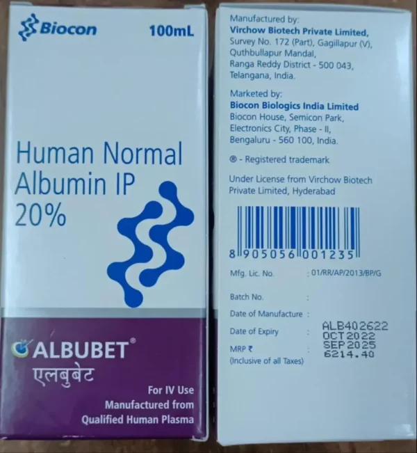 Albubet (Human Albumin) available Delhi, Mumbai, Madras, Hyderabad, Bangalore India