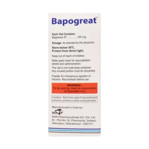 Bapogreat (Biapenem) Injection available Delhi, Mumbai, Madras, Hyderabad, Bangalore India