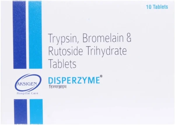 Diffuzyme (Trypsin + Bromelain + Rutoside Trihydrate) Tablet available Delhi, Mumbai, Madras, Hyderabad, Bangalore India