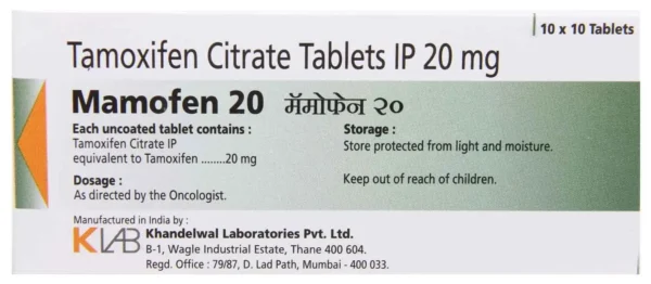 Mamofen (Tamoxifen Citrate) Tablet available Delhi, Mumbai, Madras, Hyderabad, Bangalore India