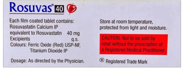 Rosuvas (Rosuvastatin) Tablet available Delhi, Mumbai, Madras, Hyderabad, Bangalore India