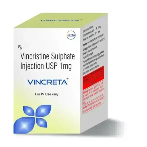 Vincreta (Vincristine Sulphate) Injection available Delhi, Mumbai, Madras, Hyderabad, Bangalore India